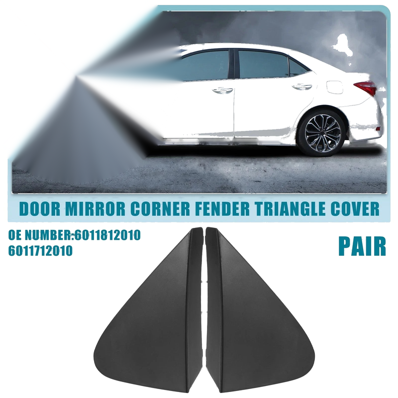 Toyota Corolla Mirror Corner Fender Triangle Cover 1 Pair