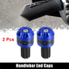 Universal 1 Pair 18mm Handlebar End Caps Plug Bar Ends Aluminum Blue