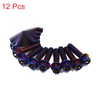 Motorcycle 12 x M6 Colorful Titanium Alloy Fairing Bolts Fastener Screws