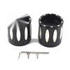 Harley Touring Softail Black CNC Front Axle Nut Covers