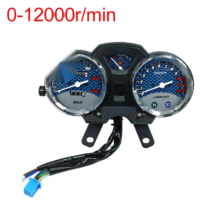 Motorcycle Cruiser Dual Digital Odometer Tachometer Speedometer Gauge