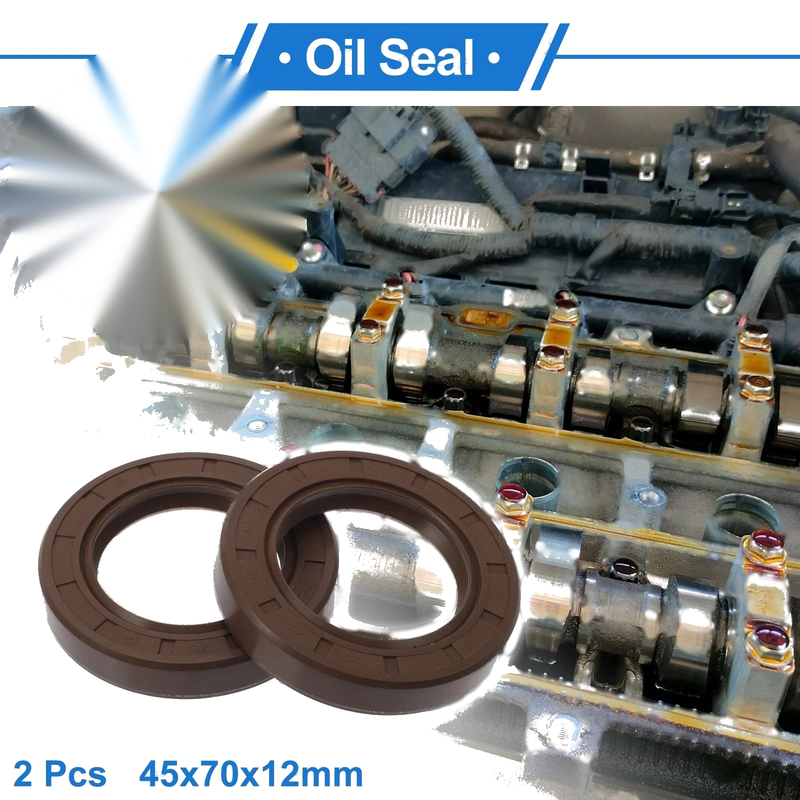 Oil Seal 45x70x12mm 2 x Seal Ring Rotary Shaft Seal FKM Rubber