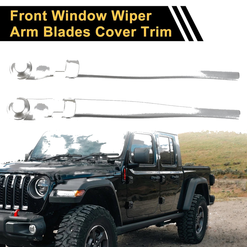 Jeep Wrangler JL JLU Wiper Arm Blades Cover Trim (2018-2023)