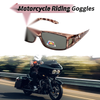 1 x Motorcycle Riding Goggles Dark Green Lens Light Black Brown Frame