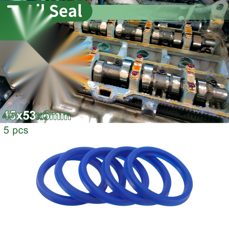 Universal Oil Seal 5 Pcs 45x53x6mm Seal Ring Rotary Shaft TPU