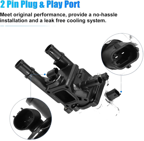 Chevrolet Sonic Cruze Thermostat Assembly Water Outlet (2012–2016)