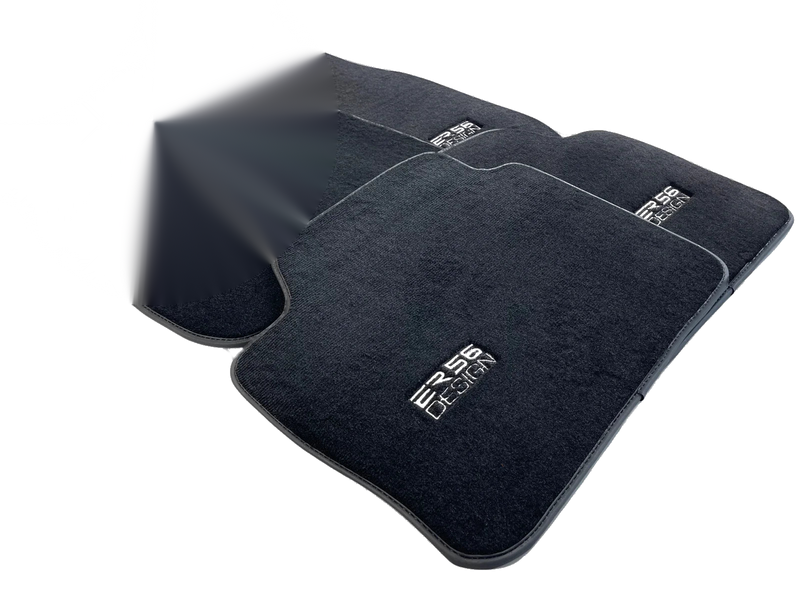 BMW 5 Series E60 E60LCI (2005-2010) - LHD Clips Premium Black Floor Mats