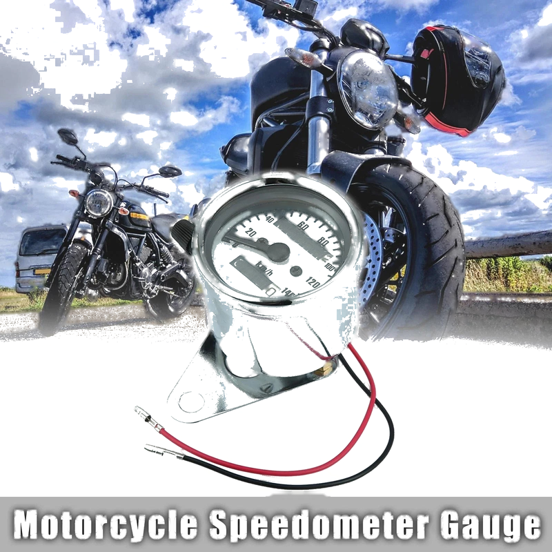 Universal Motorcycle Tachometer / 0-140km/h / Single Gauge Meter DC12V
