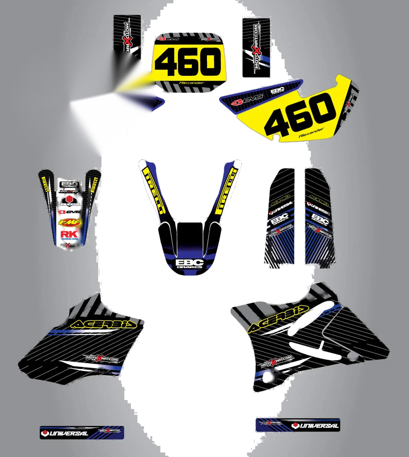 Yamaha YZ 85 (2002-2014) - Factory Style Stickers Custom Graphic Kit
