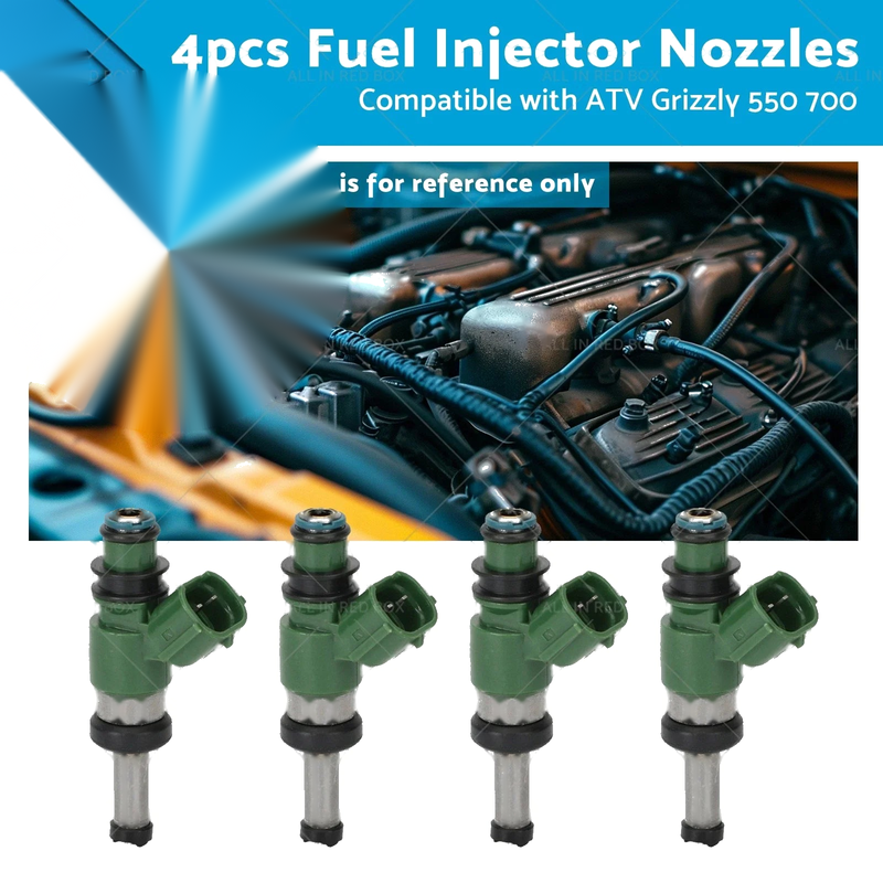 Yamaha Grizzly 550 700 4pcs Fuel Injector Nozzles (2007-2017)