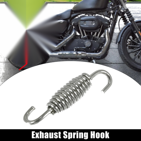 Motorcycles Exhaust Pipe Spring Hook 54mm 2.11" Stainless Steel Silver Tone
