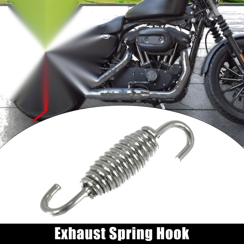 Motorcycles Exhaust Pipe Spring Hook 54mm 2.11" Stainless Steel Silver Tone