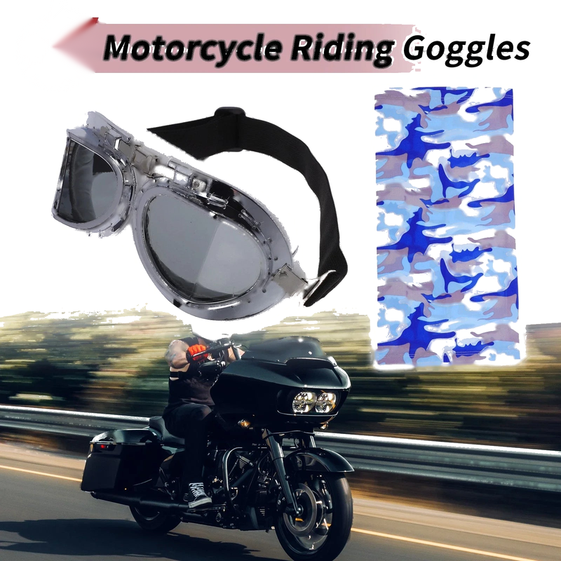 Set Riding Goggles Dark Gray Lens White Frame PC Cycling Sunglasses