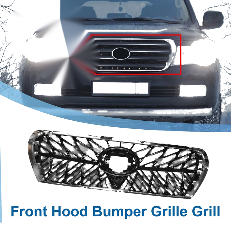 Toyota Land Cruiser LC200 Front Upper Hood Bumper Grille (2008-2015)