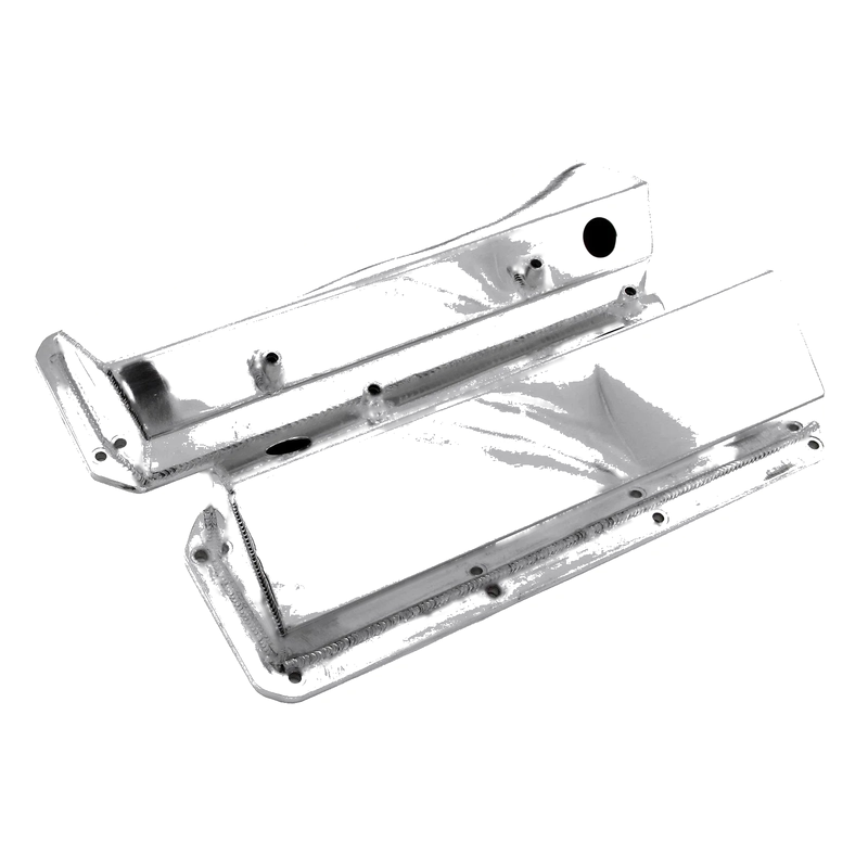 Ford 302 351C Cleveland Polished Tall Valve Covers w/ Hole