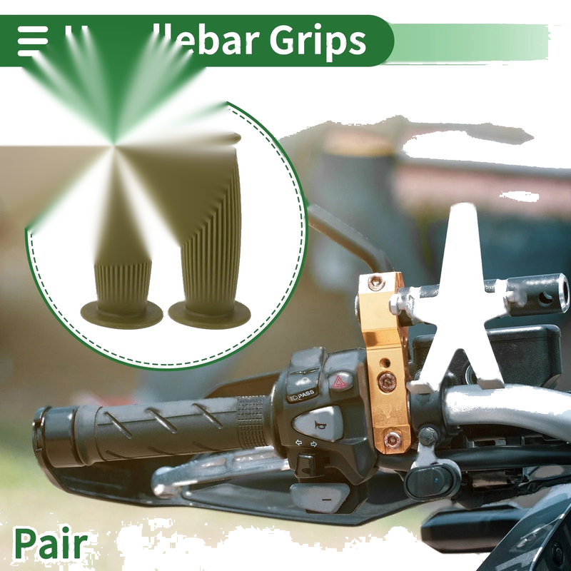 Motorcycle 25mm Hand Grips Cover End Grips TPU Green
