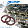 MakeModel Oil Seal 60x80x8mm Brown 2x Shaft Seal FKM Rubber