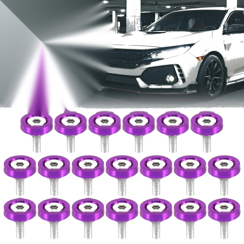 Car / Motorcycle 20pcs M6 Fender Bumper Washer Bolt