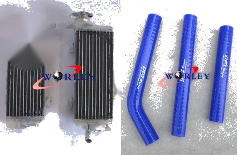 KTM 125 / 200 / 250 / 300 SX / EXC / MXC Aluminum Radiator & Hose (2008-2013)
