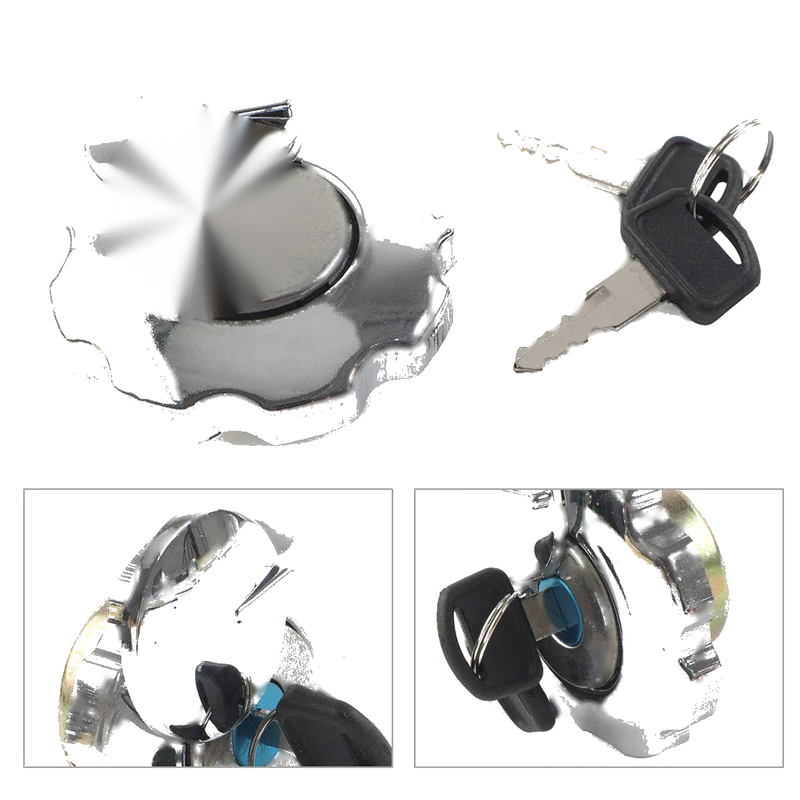 Motorcycle Motorbike ATV Gas Fuel Tank Cap Cover Locking W/ 2 Keys