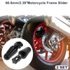 Model 0.87"-1.1" Aluminum Alloy Motorcycle Slider Frame 2 x Black (Year-Year)