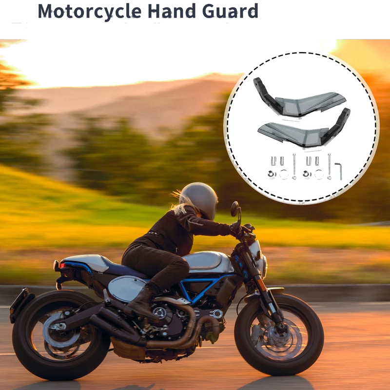 Motorcycles Knuckle Guard Protector Black Aluminum Alloy ABS Hand Guard