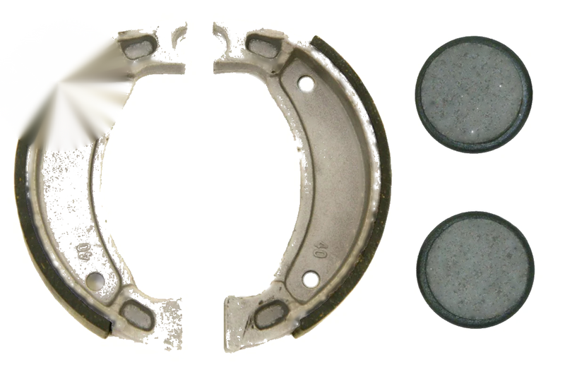 Yamaha Tri-Moto 175–225 2 x Front Brake Shoes & Rear Brake Pads