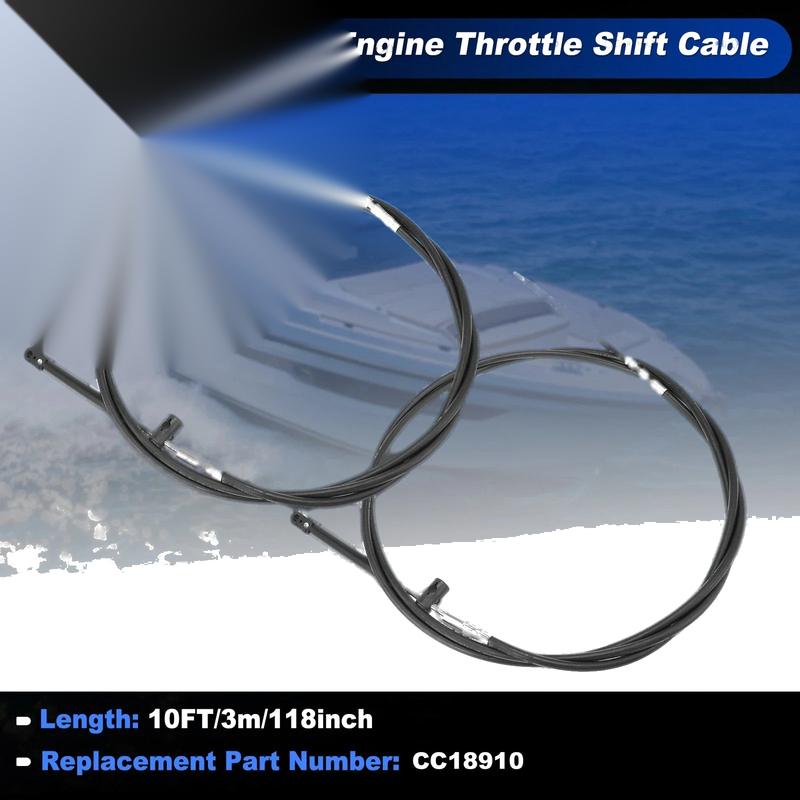 Mercury Engine CC189 2 x 10FT GEN2 Throttle Shift Cable