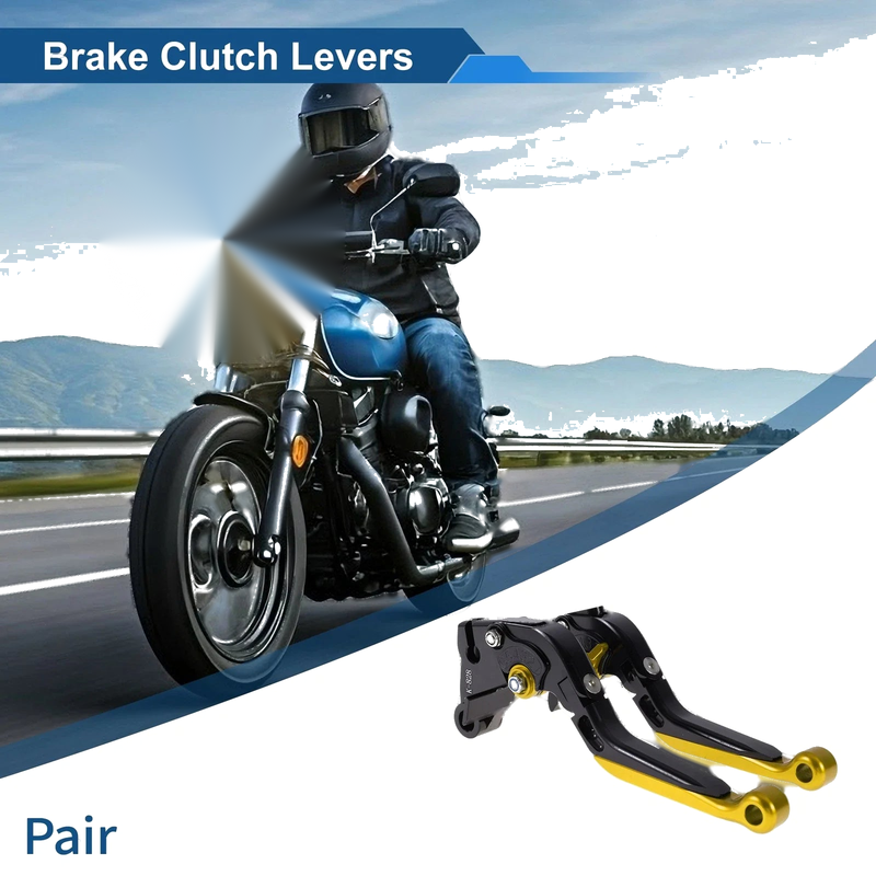 Kawasaki ZZR600 Brake Clutch Levers Adjustable Short Long Black Gold Tone