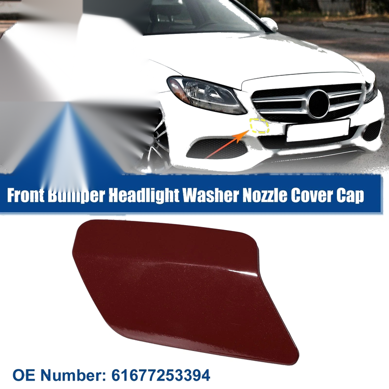 BMW 328i Front Right Headlight Washer Nozzle Cover Cap Red (2011-2013)