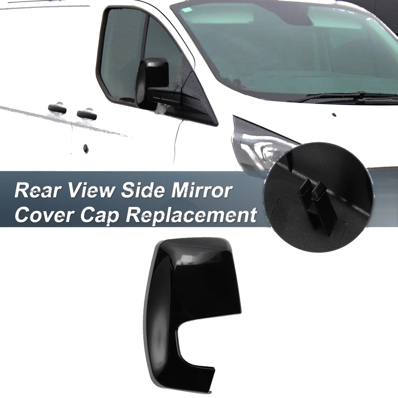 Ford Transit Custom Right Rearview Mirror Cover Cap Gloss Black (12-23)