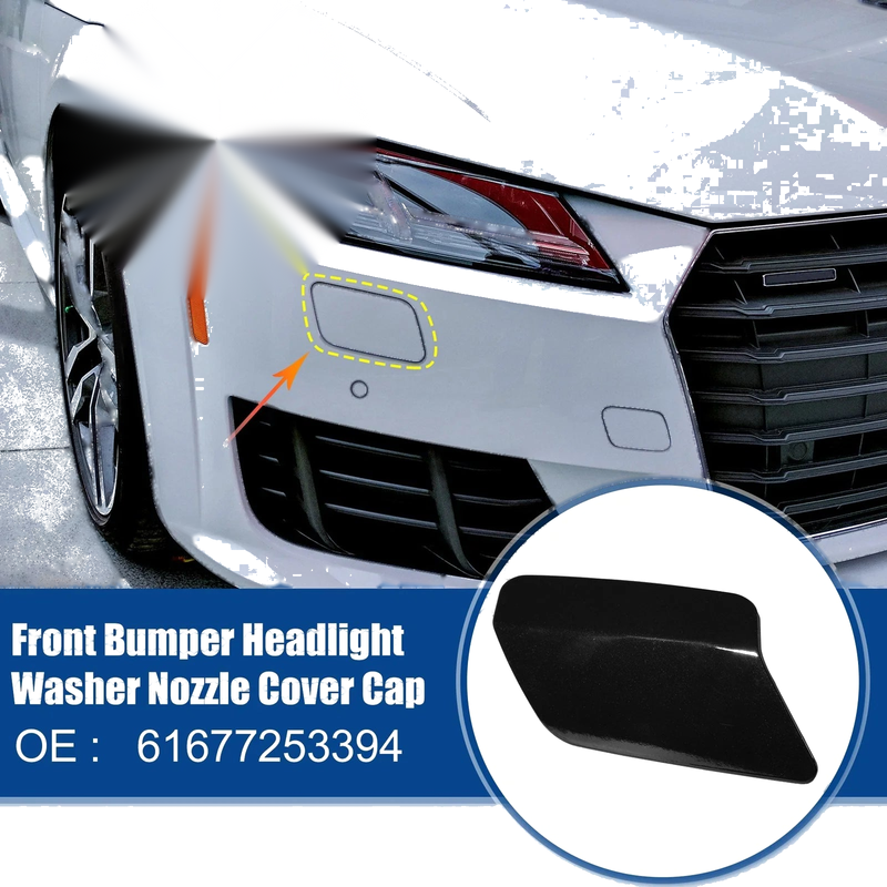 BMW 328i Front Right Headlight Washer Nozzle Cover Cap Black (2011-2013)