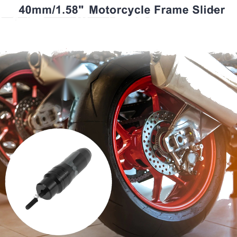 Make Model 10mm Aluminum Alloy Motorcycle Slider Frame 1 Pc Titanium Tone