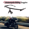 Motorcycle Goggles Light Gray Lens Black Frame Tri-acetel Cellulose