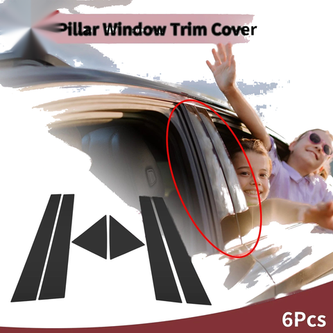 Chevrolet Optra 2006-2016 Black Front & Rear Door Pillar Window Trim