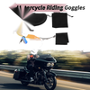 Motorcycle Set Motorcycle Riding Goggles Blue Lens White Gray Frame PC TPU