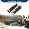 Motorcycle 23 x 25 mm Hand Grips Cover Aluminum Alloy Rubber Retro Color 1 Pair