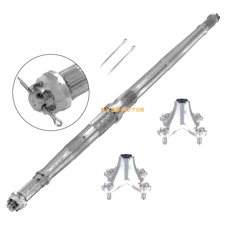 Honda TRX250X / TRX250EX 2 x Rear Wheel Axle & Hubs (2017–2020, 2001–2008)