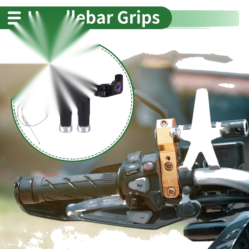 Motorcycle 7/8" 22mm Hand Grips Cover Aluminum Alloy and Rubber