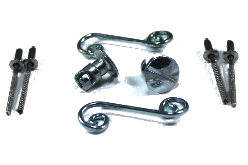 2 x Dzus D4 AJ5 40 Panel Quick Release Fastener Quarter Turn Slotted + Clips