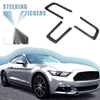 Ford Mustang 3 x Carbon Fiber Steering Wheel Sticker Trim (2015-2020)