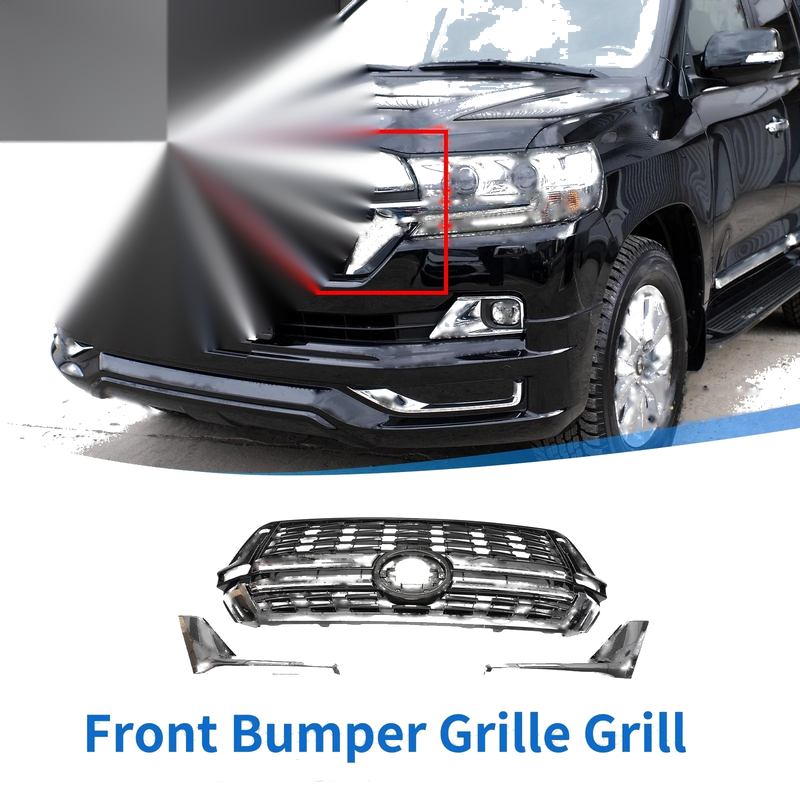 Toyota Land Cruiser LC200 Front Upper Hood Bumper Grille Grill (2008–2020)
