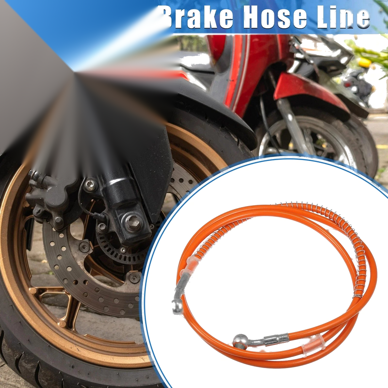 Motorcycle Hydraulic Brake Hose Line Pipeline 10mm Orange