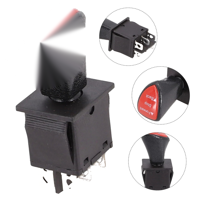 6 Pin Slide Rocker Switch DPDT Car Accessories Black