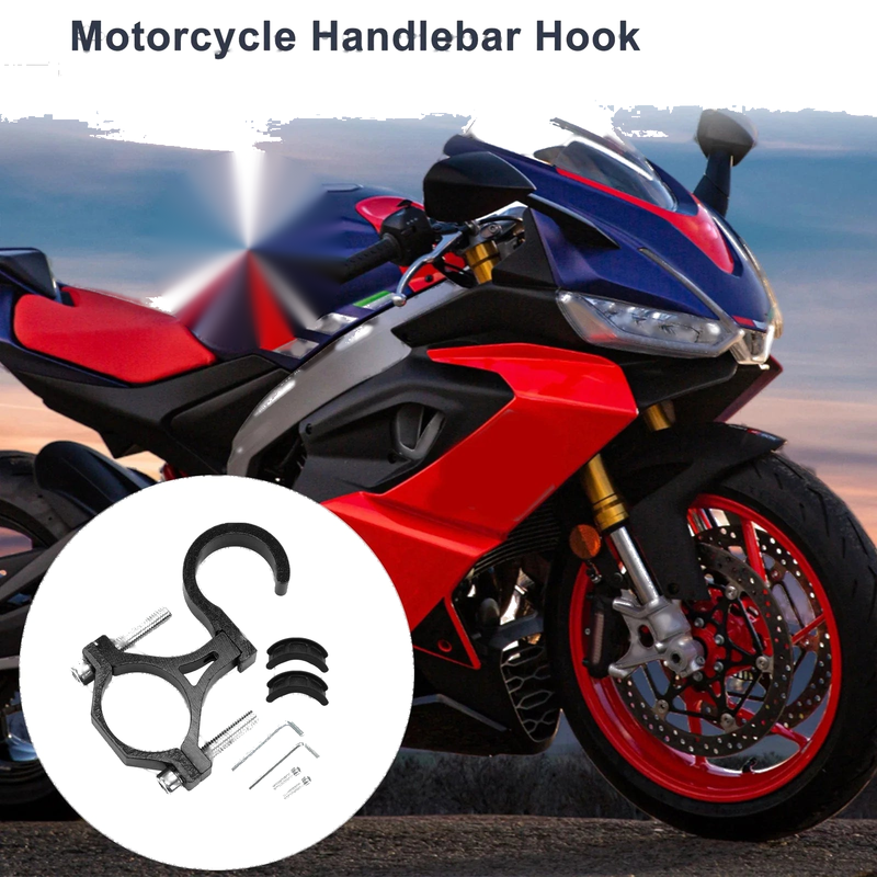 Motorcycle Arc Hanging Hook / Aluminum Alloy / Screws, Washers, Hex Wrench, Black