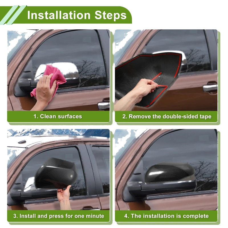 CHRYSLER 300 / 300C 1 Pair Left Right Side Mirror Cover Cap Replacement
