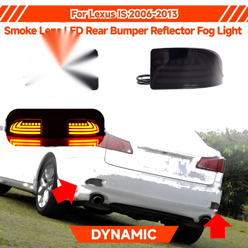 Lexus IS Smoke Lens Bumper Reflector Fog/Turn Signal Lights (2006–2013)