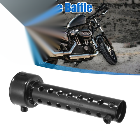 Motorcycle Black Exhaust Silencer Muffler Pipe 42mm