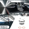 Car / Motorcycle Silver Tone Set M18x1.5 Engine Oil Drain Plug W/ Gasket