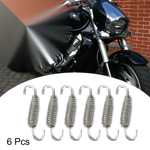 Universal Motorcycle 6 x Muffler Exhaust Pipe Spring / 55mm 2.17" /